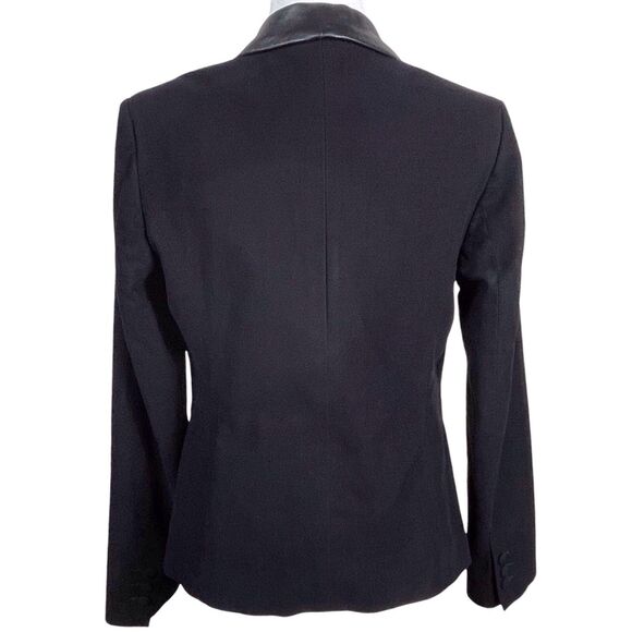 AG Adriano Goldschmied Estelle Tuxedo Blazer Size Medium Black Leather Lapel EUC - Picture 4 of 16